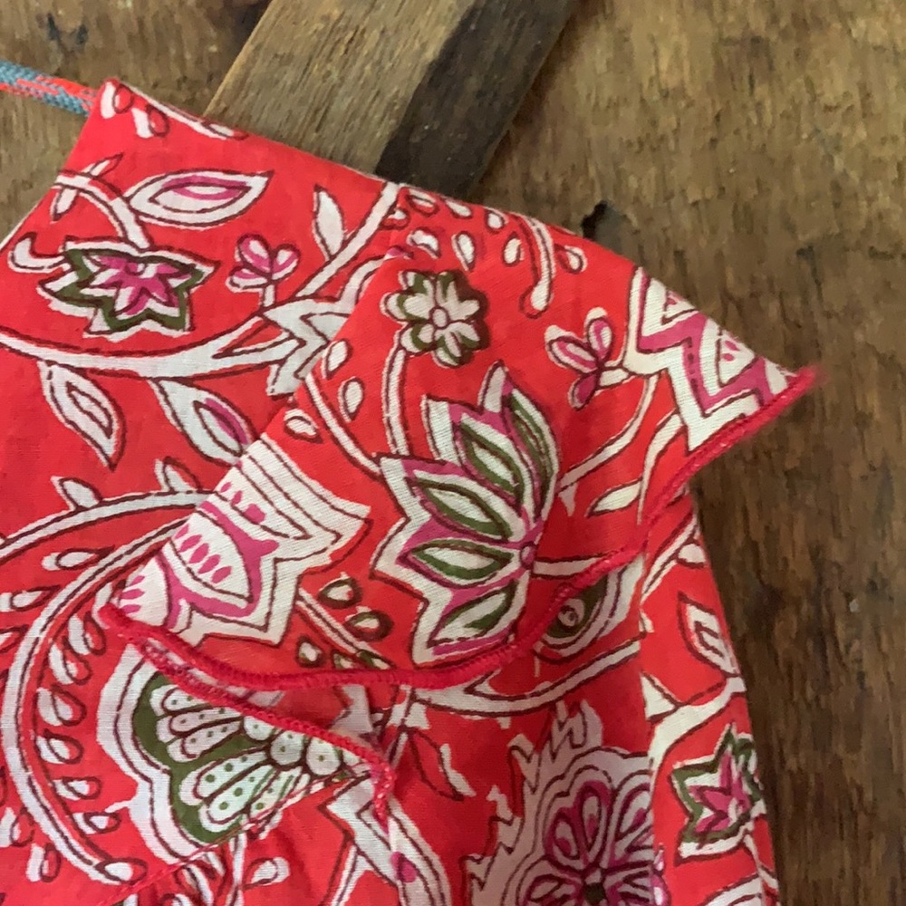 NWT Red Floral Antik Batik Top S 38 lovely!! - Picture 2 of 9